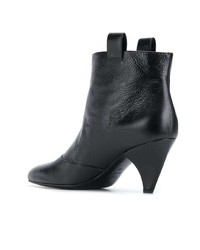 schwarze Leder Stiefeletten von Laurence Dacade