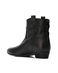 schwarze Leder Stiefeletten von Marc Ellis