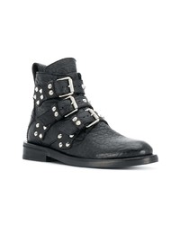 schwarze Leder Stiefeletten von Zadig & Voltaire