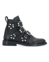 schwarze Leder Stiefeletten von Zadig & Voltaire