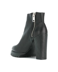 schwarze Leder Stiefeletten von Diesel