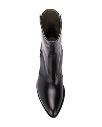 schwarze Leder Stiefeletten von Rocco P.