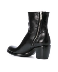 schwarze Leder Stiefeletten von Rocco P.