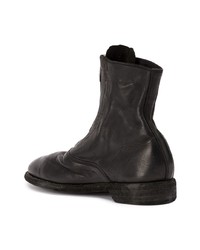 schwarze Leder Stiefeletten von Guidi