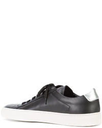 schwarze Leder Turnschuhe von Common Projects