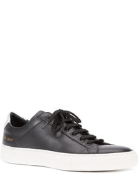 schwarze Leder Turnschuhe von Common Projects