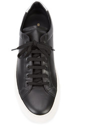 schwarze Leder Turnschuhe von Common Projects