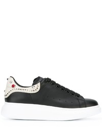 schwarze Leder Turnschuhe von Alexander McQueen