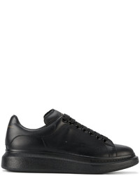 schwarze Leder Turnschuhe von Alexander McQueen