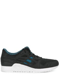 schwarze Leder Turnschuhe von Asics