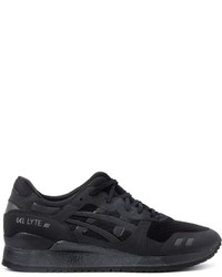 schwarze Leder Turnschuhe von Asics