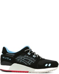 schwarze Leder Turnschuhe von Asics