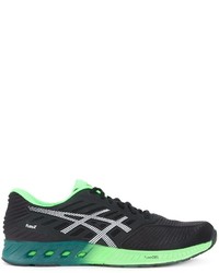 schwarze Leder Turnschuhe von Asics