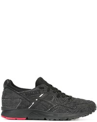 schwarze Leder Turnschuhe von Asics