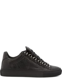 schwarze Leder Turnschuhe von Balenciaga