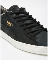 schwarze Leder Turnschuhe von Puma