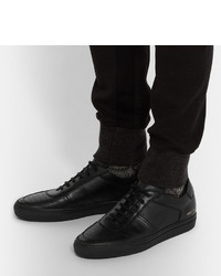 schwarze Leder Turnschuhe von Common Projects