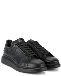 schwarze Leder Turnschuhe von Alexander McQueen