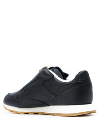 schwarze Leder Turnschuhe von Reebok