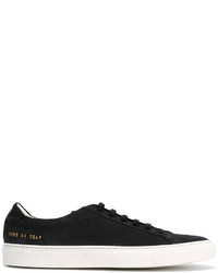 schwarze Leder Turnschuhe von Common Projects