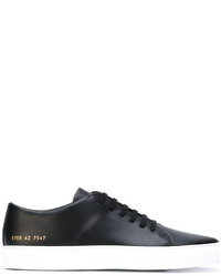 schwarze Leder Turnschuhe von Common Projects