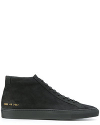 schwarze Leder Turnschuhe von Common Projects