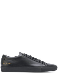 schwarze Leder Turnschuhe von Common Projects