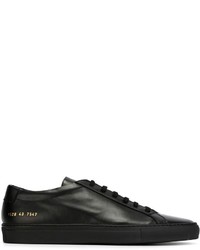 schwarze Leder Turnschuhe von Common Projects