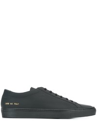 schwarze Leder Turnschuhe von Common Projects