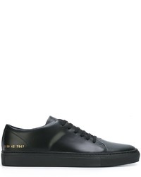 schwarze Leder Turnschuhe von Common Projects