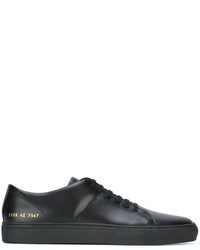 schwarze Leder Turnschuhe von Common Projects