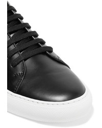 schwarze Leder Turnschuhe von Common Projects