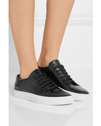 schwarze Leder Turnschuhe von Common Projects