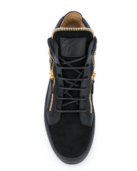 schwarze Leder Turnschuhe von Giuseppe Zanotti Design