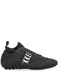 schwarze Leder Turnschuhe von Dirk Bikkembergs