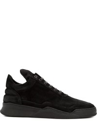 schwarze Leder Turnschuhe von Filling Pieces