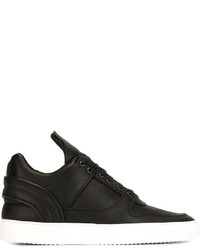 schwarze Leder Turnschuhe von Filling Pieces