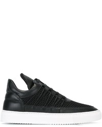 schwarze Leder Turnschuhe von Filling Pieces