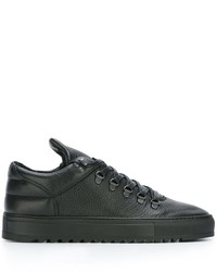 schwarze Leder Turnschuhe von Filling Pieces