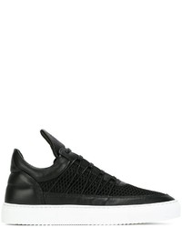 schwarze Leder Turnschuhe von Filling Pieces