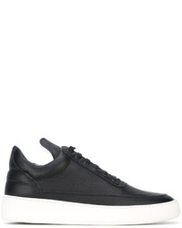 schwarze Leder Turnschuhe von Filling Pieces