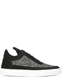 schwarze Leder Turnschuhe von Filling Pieces