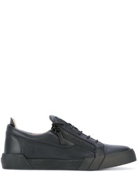 schwarze Leder Turnschuhe von Giuseppe Zanotti Design