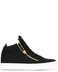 schwarze Leder Turnschuhe von Giuseppe Zanotti Design