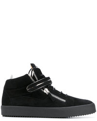 schwarze Leder Turnschuhe von Giuseppe Zanotti Design