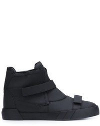 schwarze Leder Turnschuhe von Giuseppe Zanotti Design