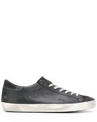 schwarze Leder Turnschuhe von Golden Goose