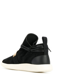 schwarze Leder Turnschuhe von Giuseppe Zanotti Design