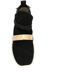 schwarze Leder Turnschuhe von Giuseppe Zanotti Design