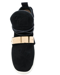 schwarze Leder Turnschuhe von Giuseppe Zanotti Design